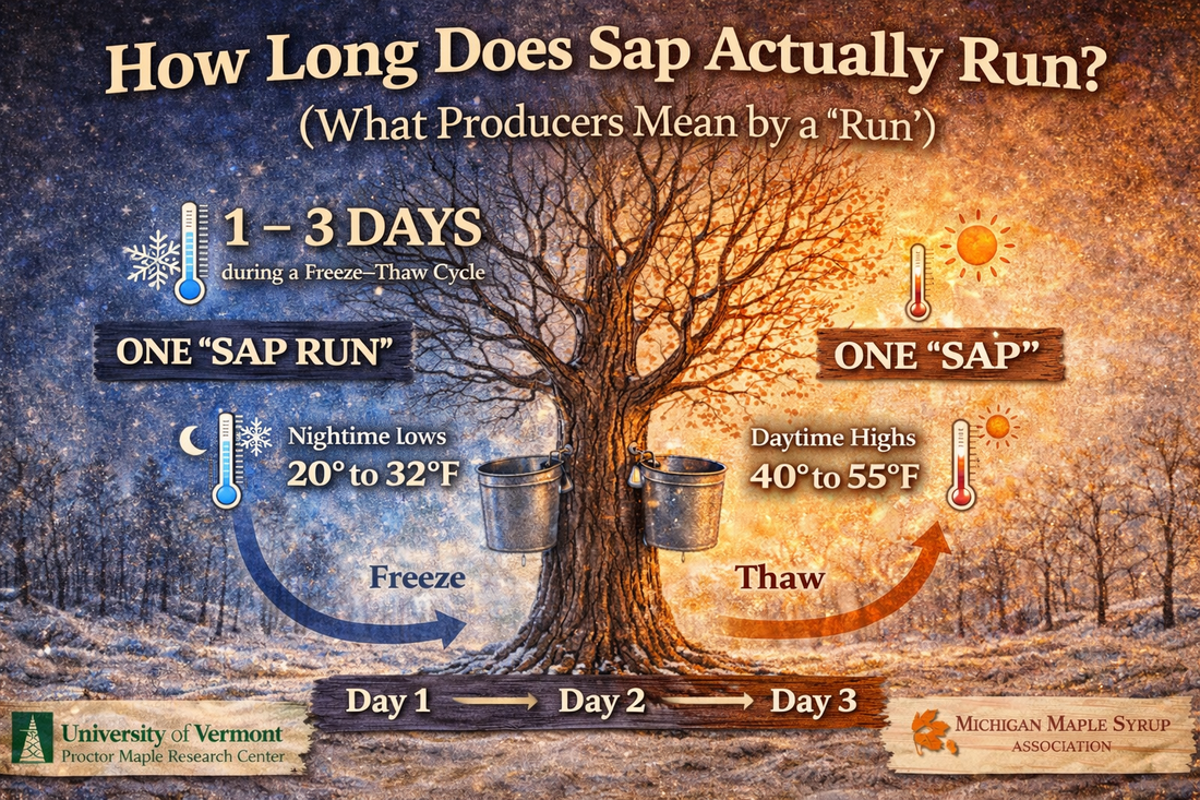 How Long Does Sap Actually Run? (What Producers Mean by a “Run”)