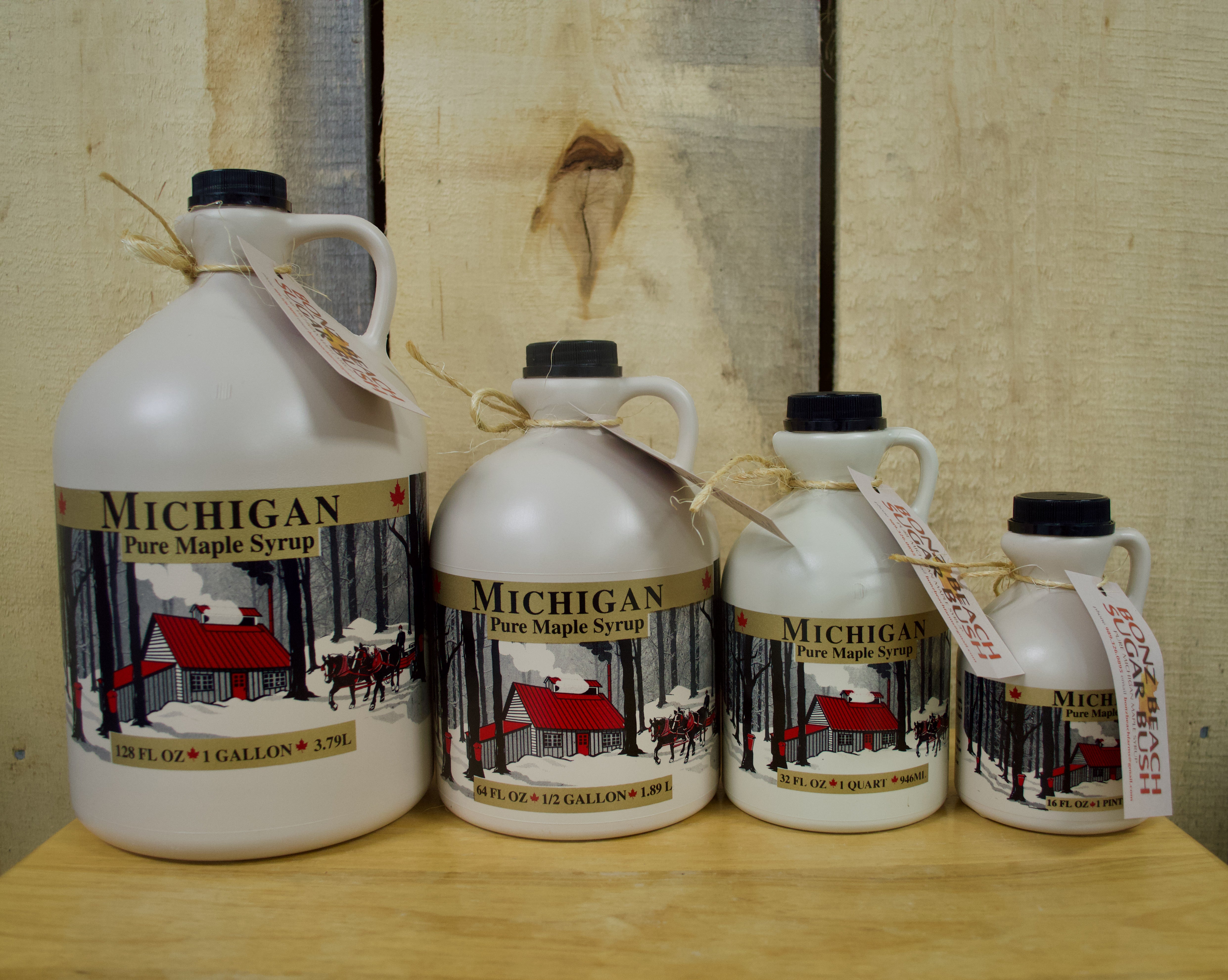 Pure Michigan Maple Syrup (1 Gallon Plastic Jug)