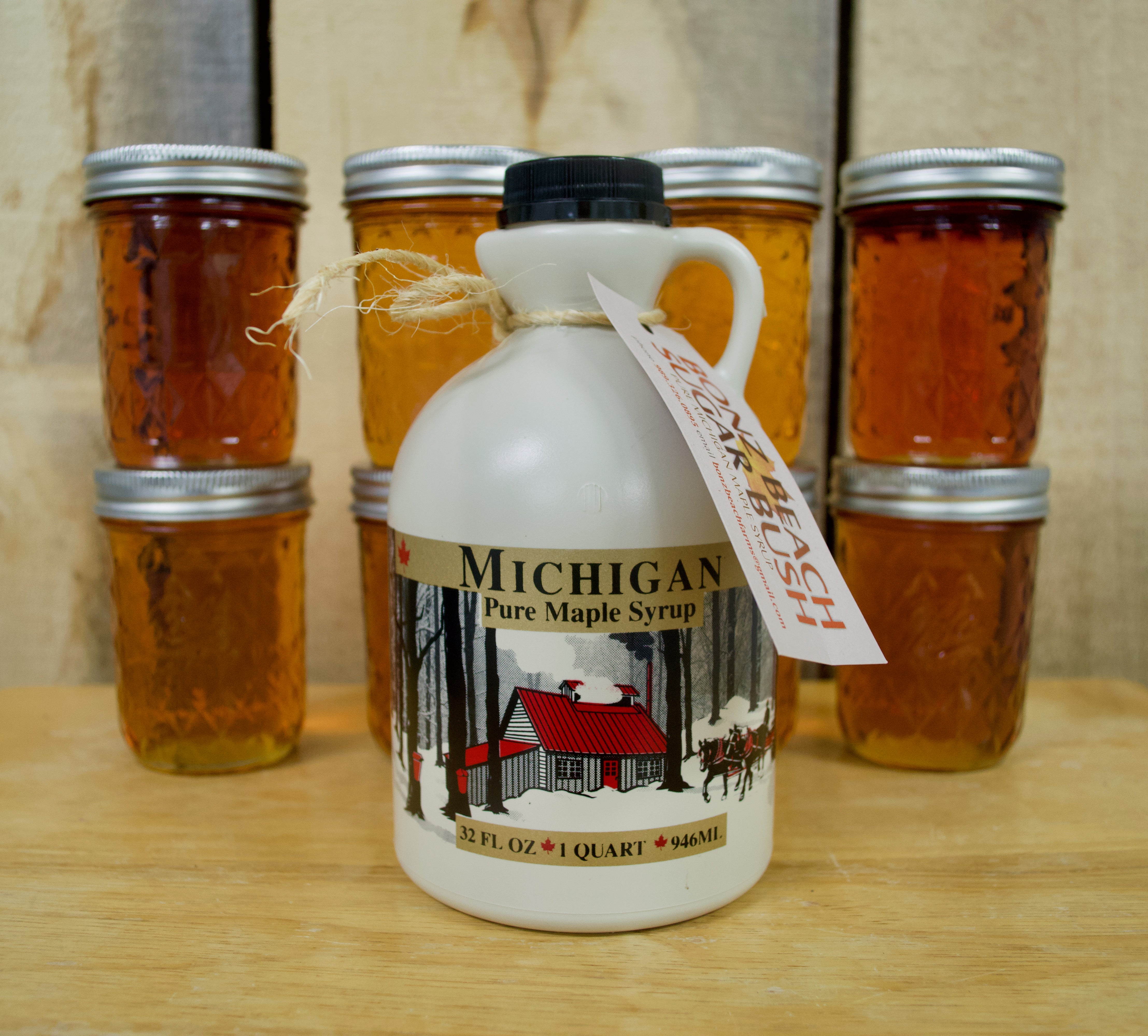 Pure Michigan Maple Syrup (Quart Plastic Bottle)