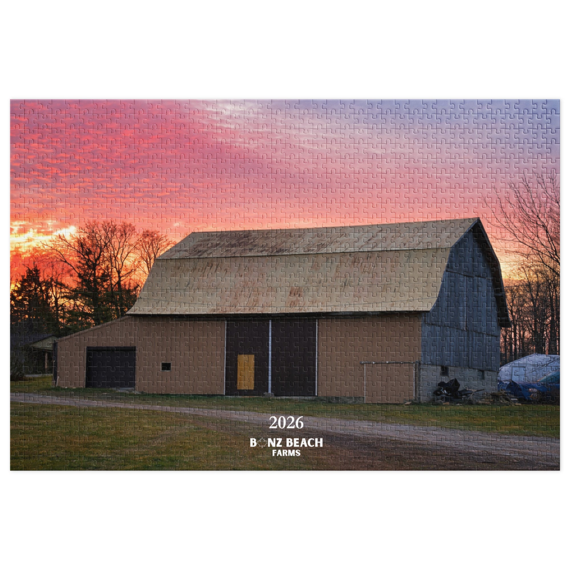 Bonz Beach Farms 2026 Barn Jigsaw Puzzle (1000 Pieces)