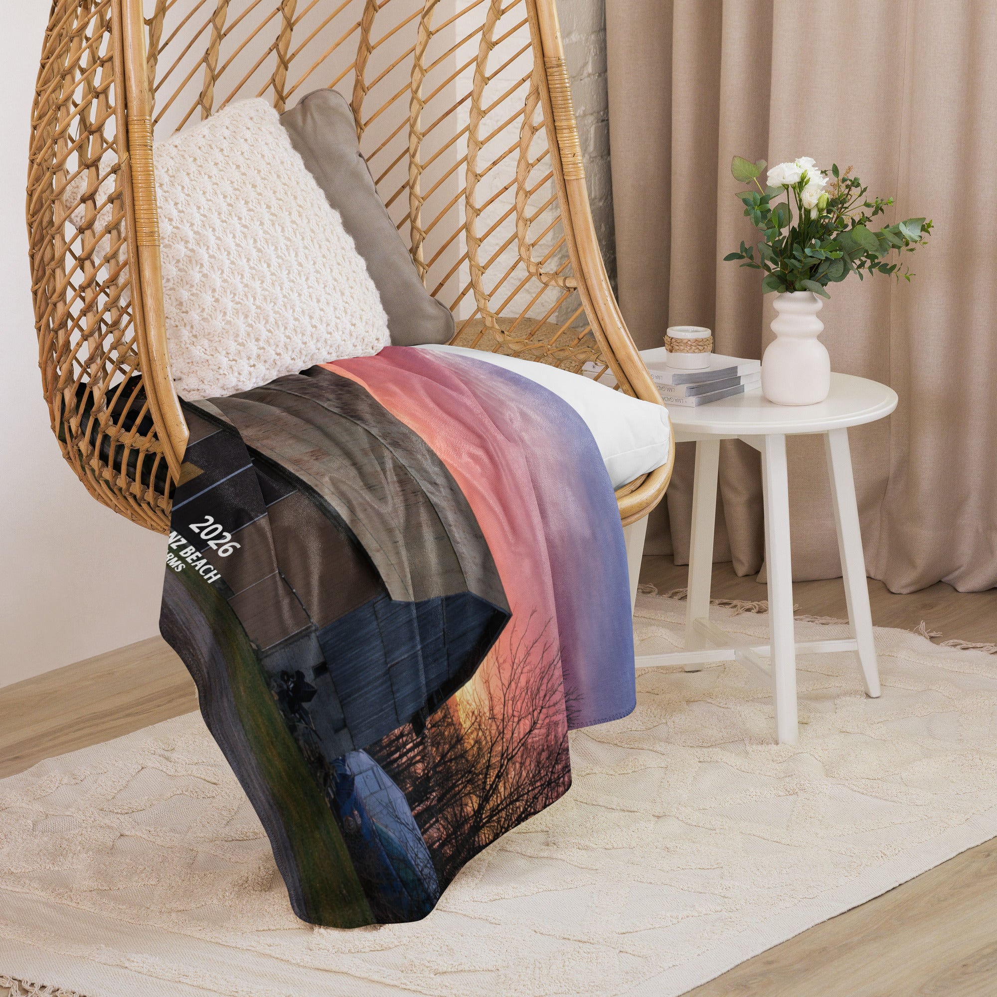 2026 Barn Sherpa Blanket | Bonz Beach Farms